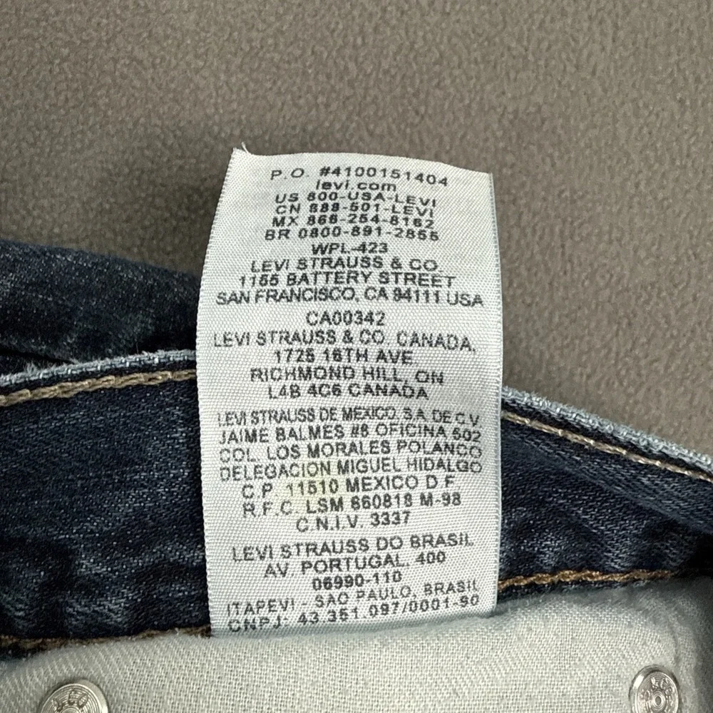 VTG Levis 514 Jeans Mens 33x34 Blue Slim Straight Y2K 100%‎ Cotton Denim